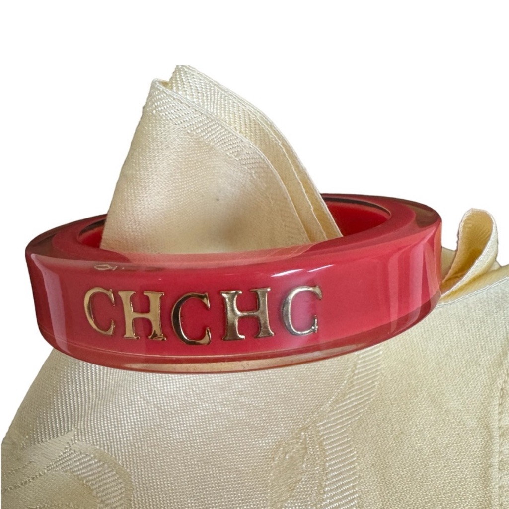 Carolina Herrera Pink Resin Bangle Bracelet 110$